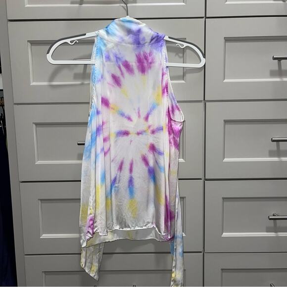 Generation Love Pastel Kaylee Silk Tie Dyed Halter Top Small - Picture 5 of 8